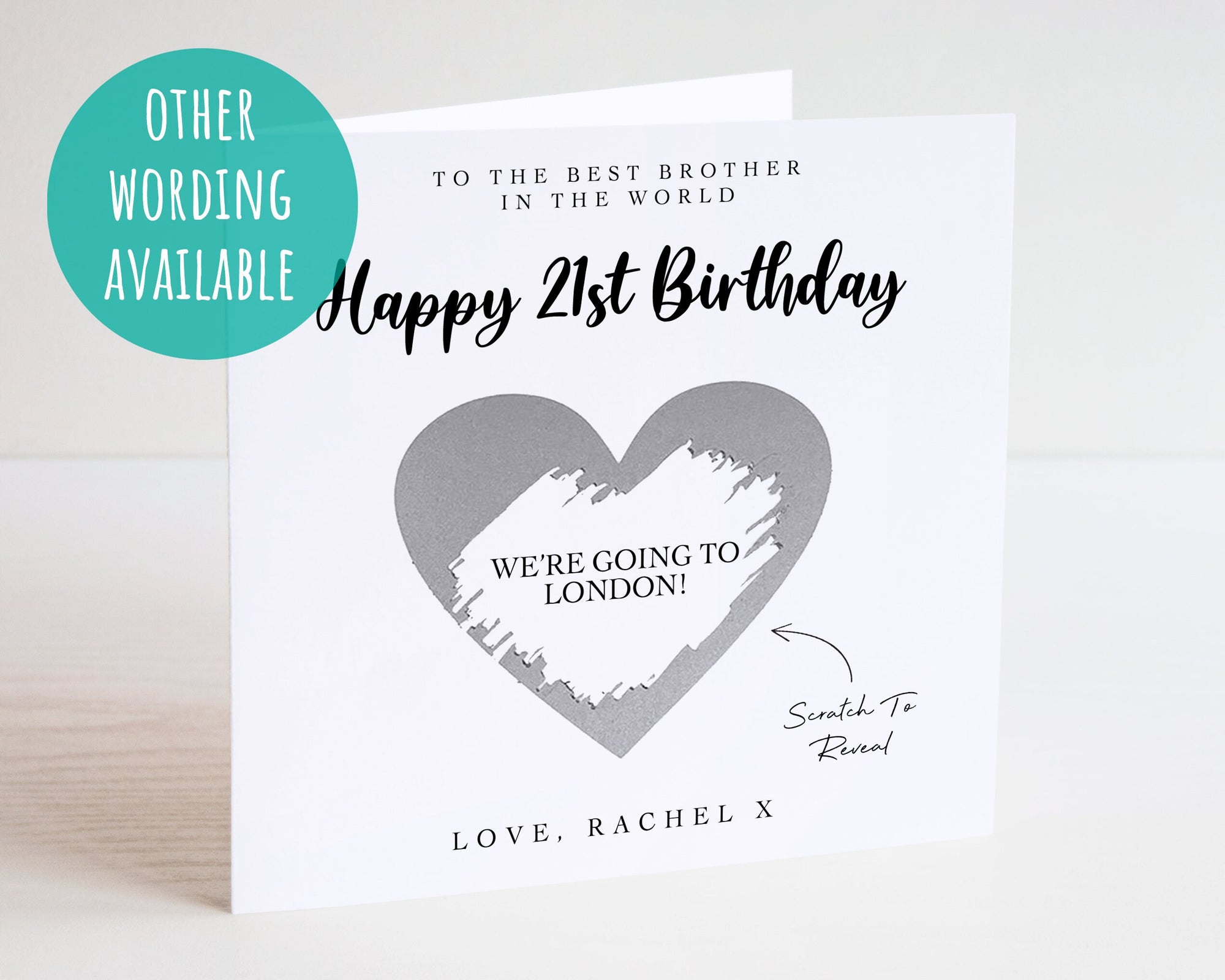 Personalised Surprise Scratch Card - Reveal Card - Weekend Break Reveal - We're Going Away Card - Gift Surprise - 21st Birthday Surprise