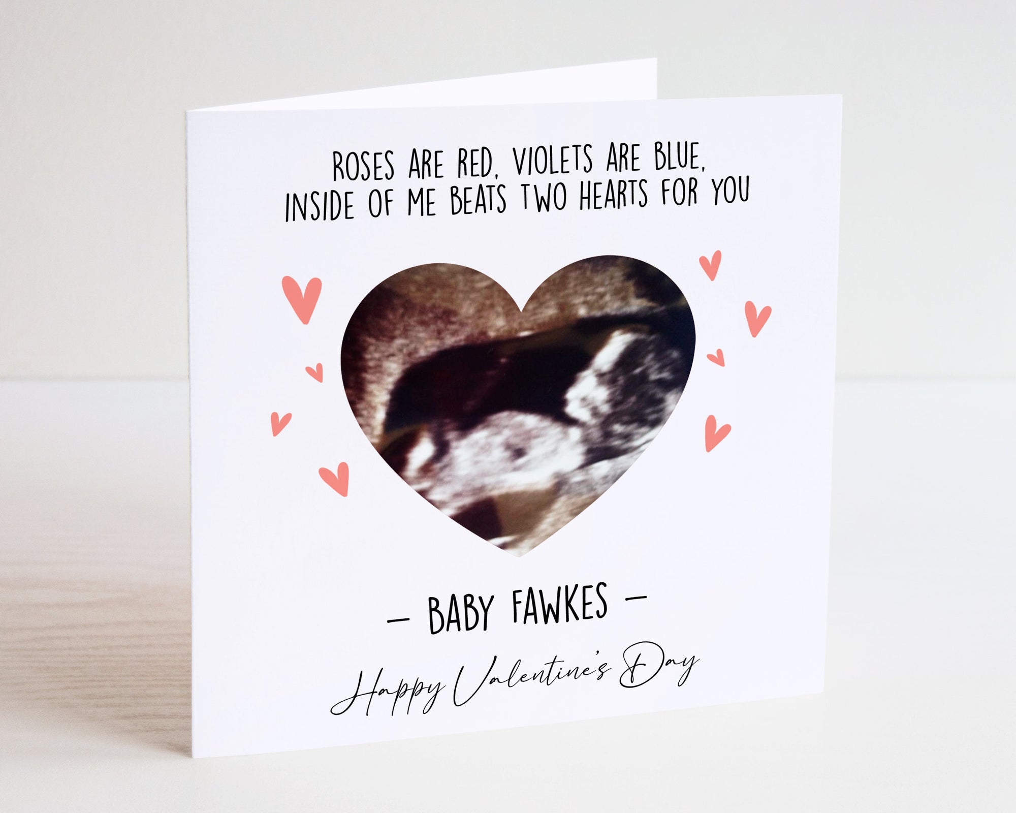 Personalised Valentines Daddy Card - First Valentines - Daddy Card - From Bump Card - On Your First Valentines - To Daddy From Bump