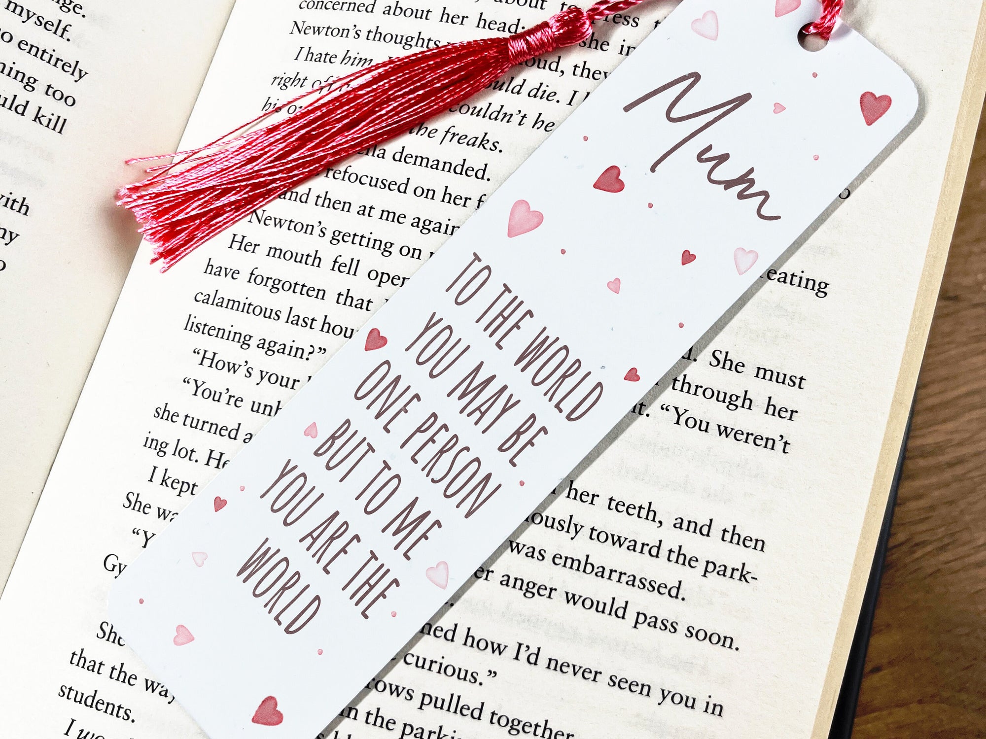 Mum Hearts Bookmark - Mum Gift - Bookmark - Mothers Day - Mom Gift