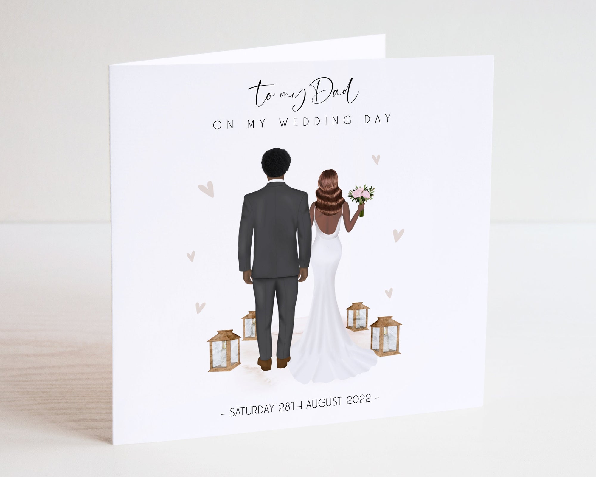 Personalised Father Of The Bride Card - To My Dad Card - Wedding Dad Card - Father Of The Bride