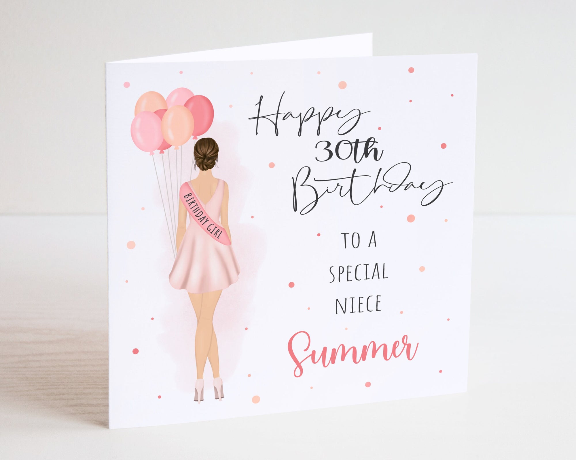 Personalised Birthday Girl Card - 21st Birthday Card - 18th Birthday Card - 16th Birthday Card - 30th Birthday Card - Bestie Birthday