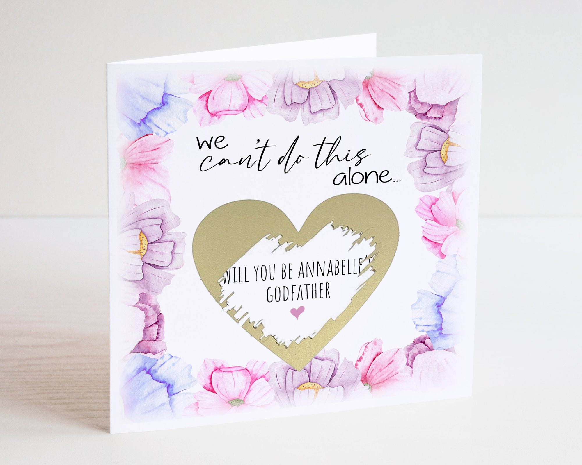 Godparent Proposal Card - Personalised Card - Christening Card - Godmother Card - Godfather Card - Godparent Surprise Scratch Card - Reveal