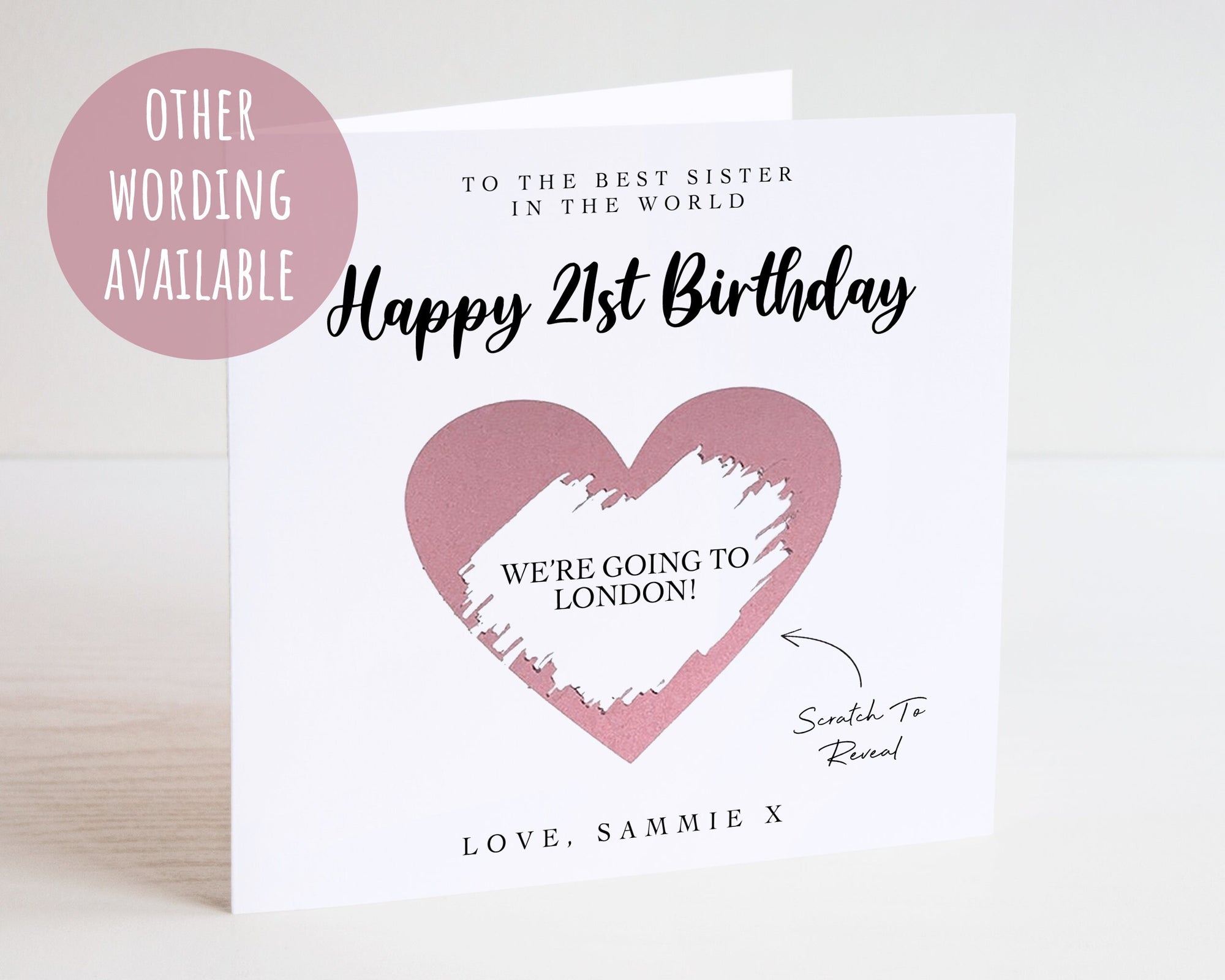 Personalised Surprise Scratch Card - Reveal Card - Weekend Break Reveal - We're Going Away Card - Gift Surprise - 21st Birthday Surprise