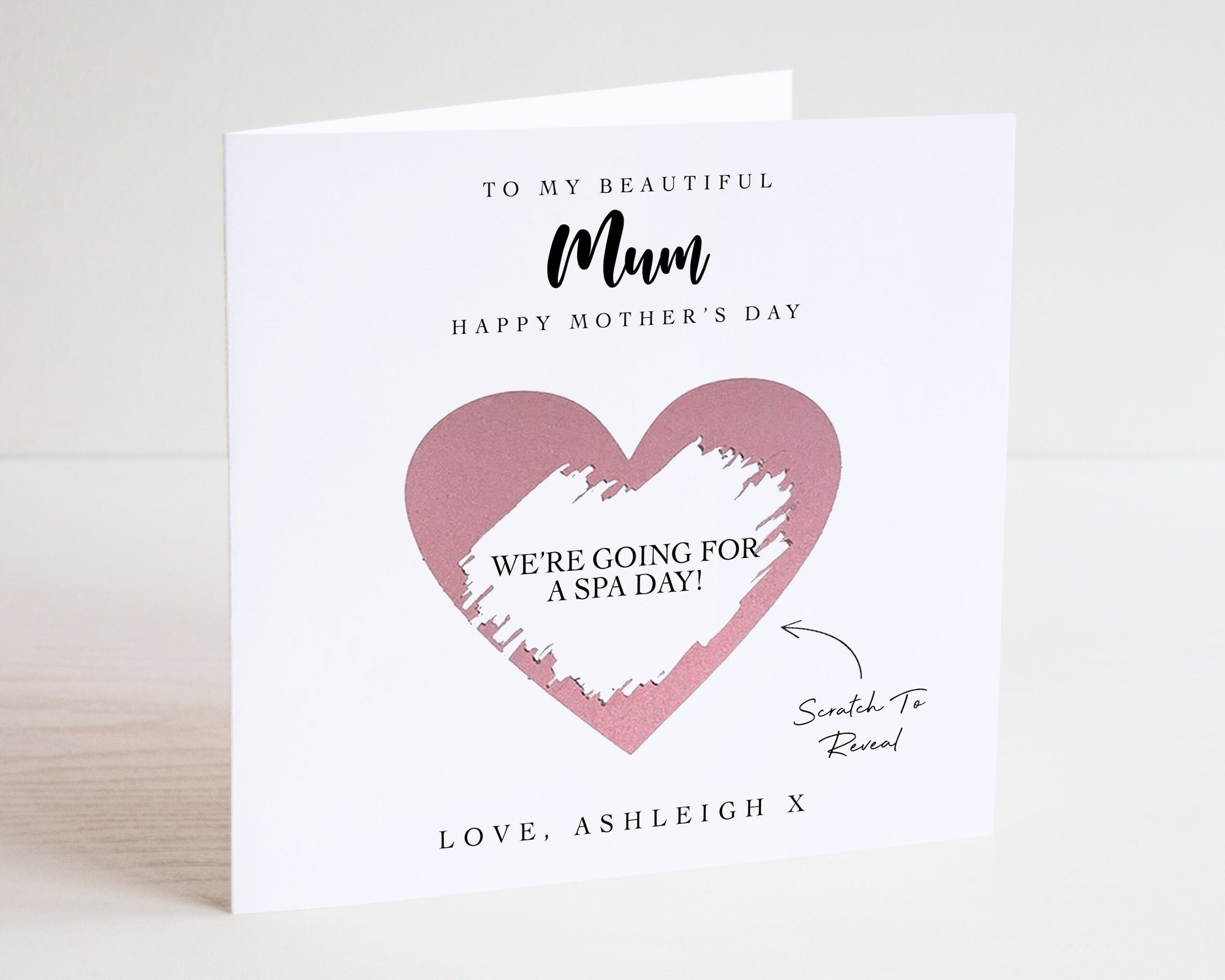 Happy Mother's Day Personalised Scratch Card - Mum Card - Mother's Day Surprise Card - Mum Greeting Card - Mothers Day