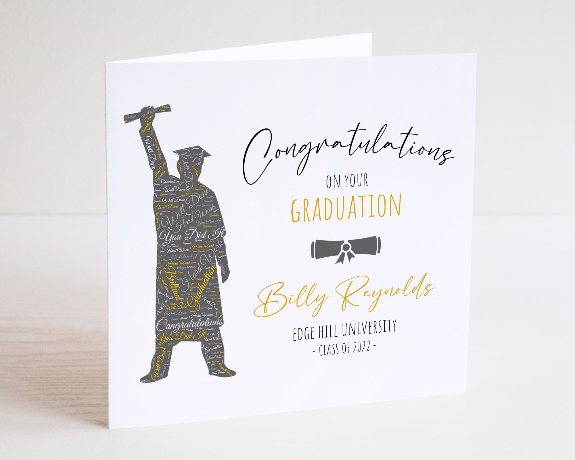 Personalised Graduation Card - Graduated Card - Celebration Card - Graduation Greeting Card