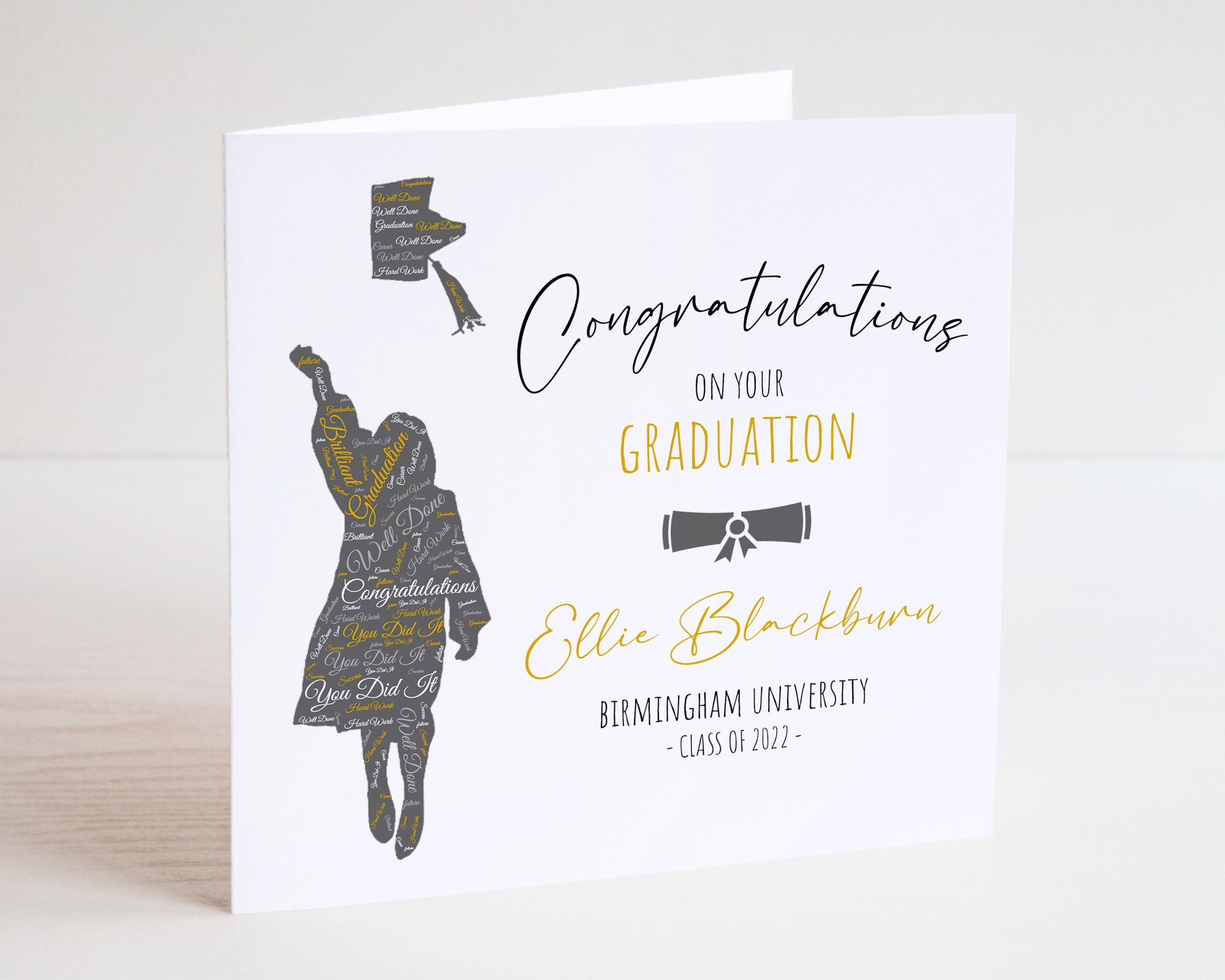 Personalised Graduation Card - Graduated Card - Celebration Card - Graduation Greeting Card