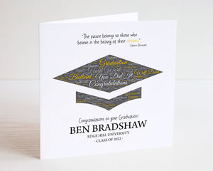 Personalised Graduation Card - Graduated Card - Celebration Card - Graduation Greeting Card