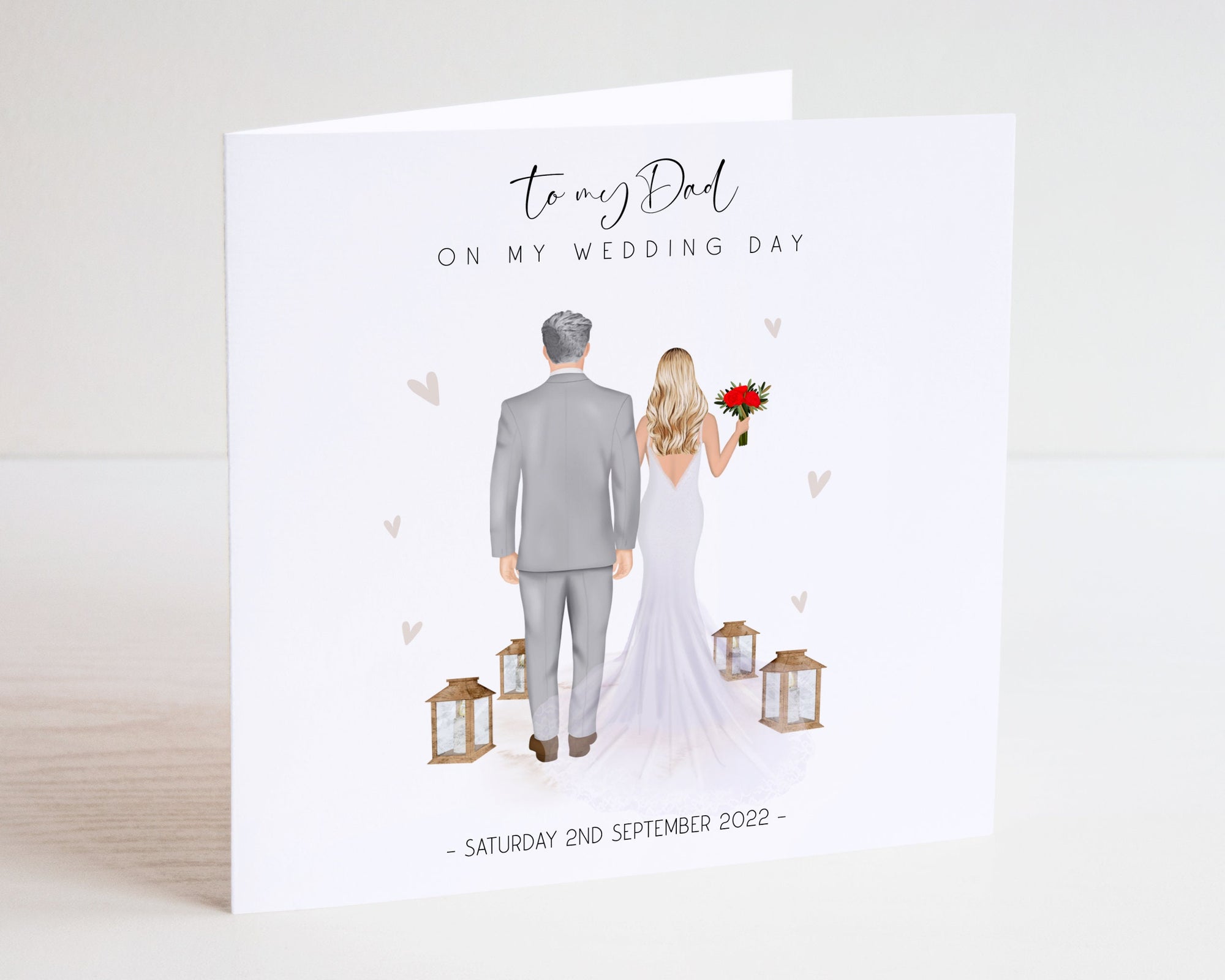 Personalised Father Of The Bride Card - To My Dad Card - Wedding Dad Card - Father Of The Bride