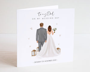 Personalised Father Of The Bride Card - To My Dad Card - Wedding Dad Card - Father Of The Bride