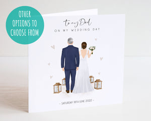 Personalised Father Of The Bride Card - To My Dad Card - Wedding Dad Card - Father Of The Bride