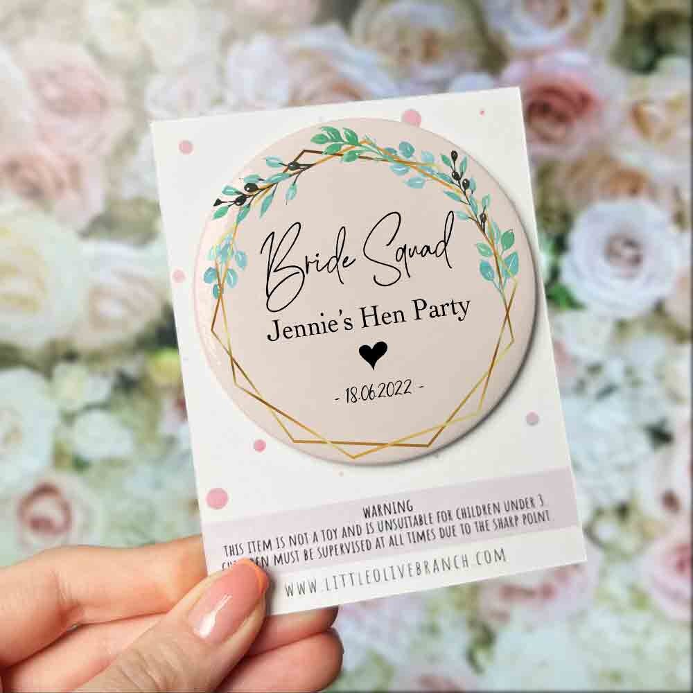 Personalised Hen Party Badge - Wedding Role Badge - Hen Party Favours - Hen Party Gift