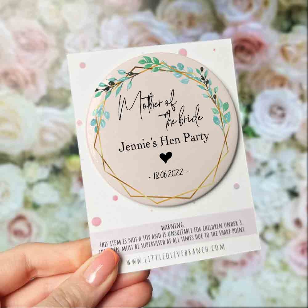 Personalised Hen Party Badge - Wedding Role Badge - Hen Party Favours - Hen Party Gift