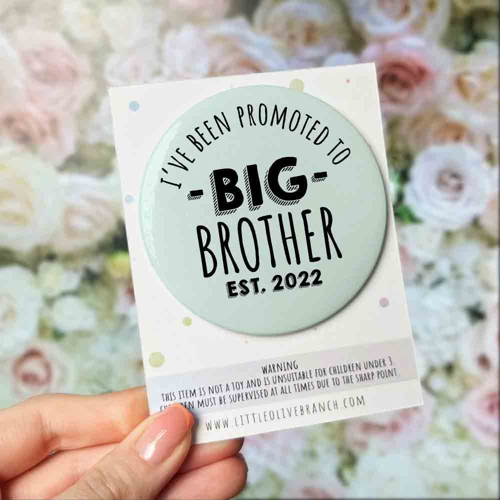 Personalised Big Brother Announcement Badge - First Time Parents - New Baby - Surprise Pregnancy - Pregnancy reveal - Big Brother