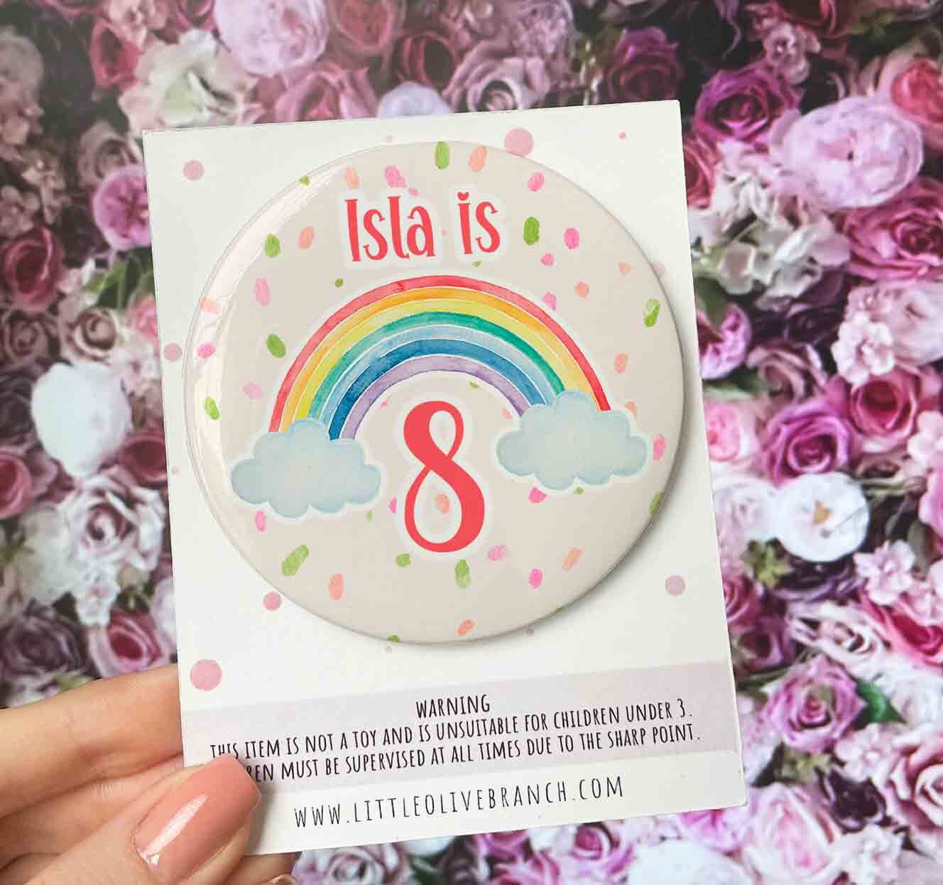 Birthday Girl Rainbow Badge - Birthday Girl - Birthday Badge - Birthday Princess