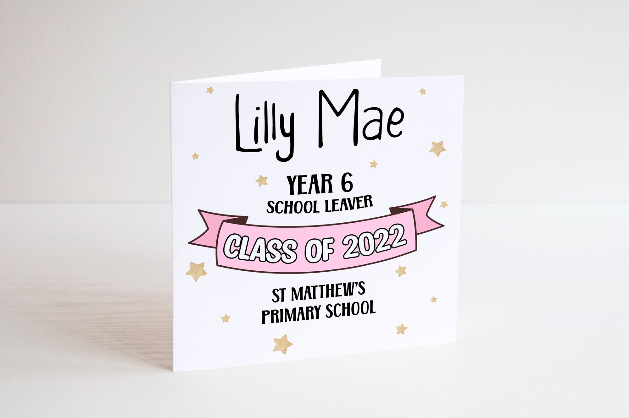 Personalised School Leaver Card - Year 6 Leaver Card - Celebration Card - Kids School Leaver Gift