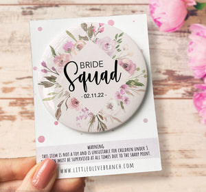 Personalised Hen Party Badge - Wedding Team Bride Badge - Hen Party Favours - Hen Party Gift - Bride Squad - Bride Tribe -