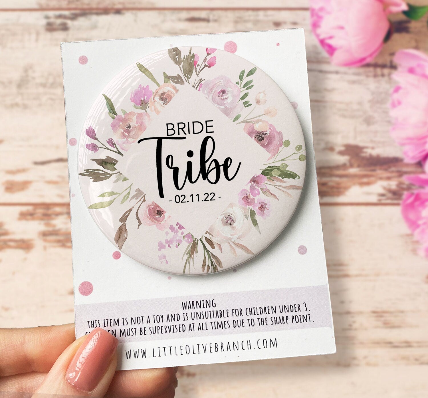 Personalised Hen Party Badge - Wedding Team Bride Badge - Hen Party Favours - Hen Party Gift - Bride Squad - Bride Tribe -