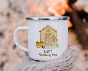 Gardening Enamel Mug - Father's Day Gift - Mother's Day Gift - Dad Gift - Grandad Gift - Nanny Gift