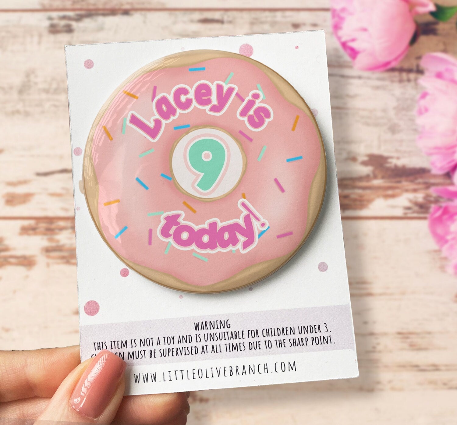 Doughnut Birthday Badge - Birthday Girl - Birthday Badge - Donut Birthday - Candy Party