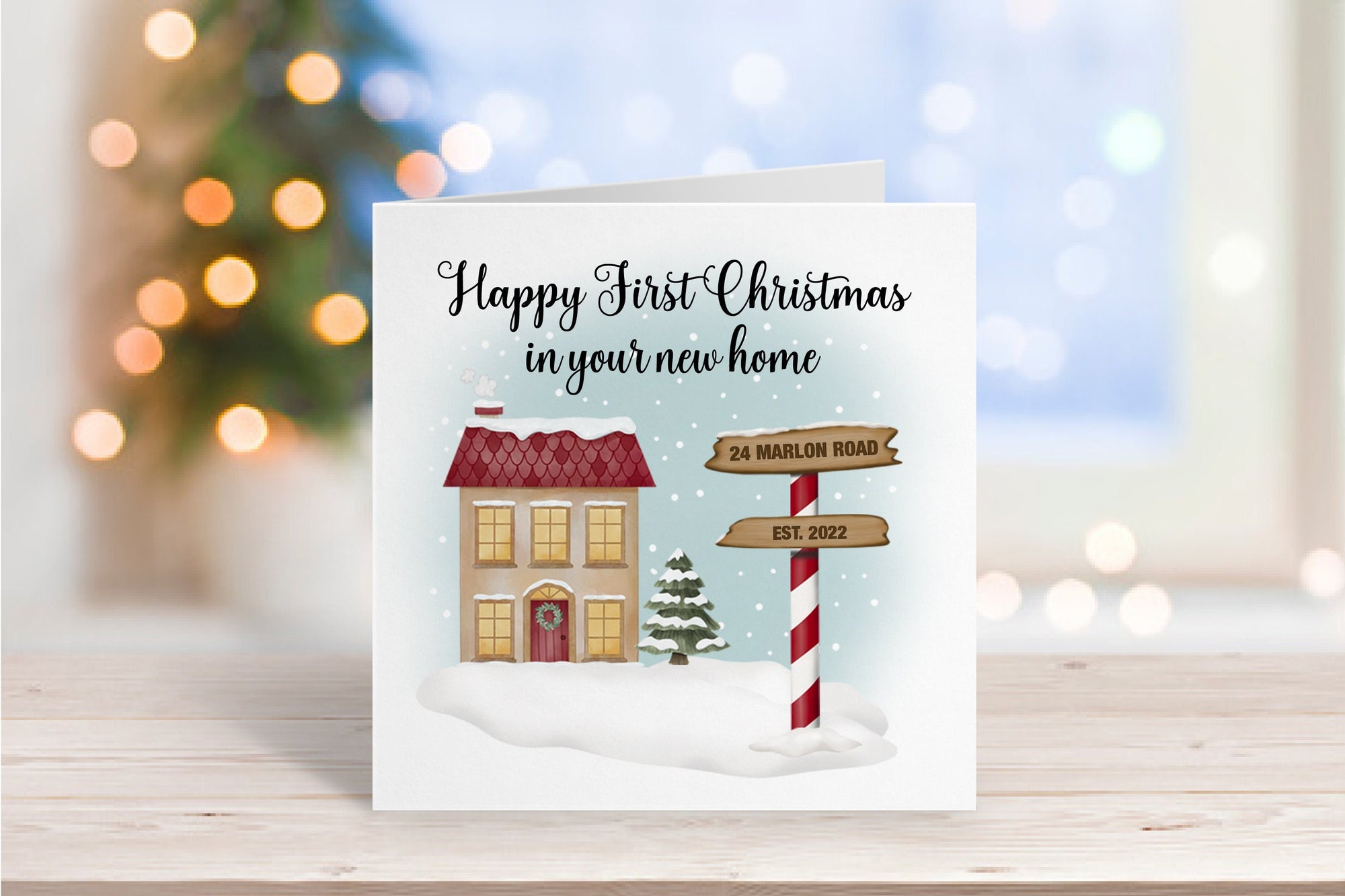 Personalised New Home Christmas Card - 1st Christmas New Home - Congratulations On Your New Home - First Christmas