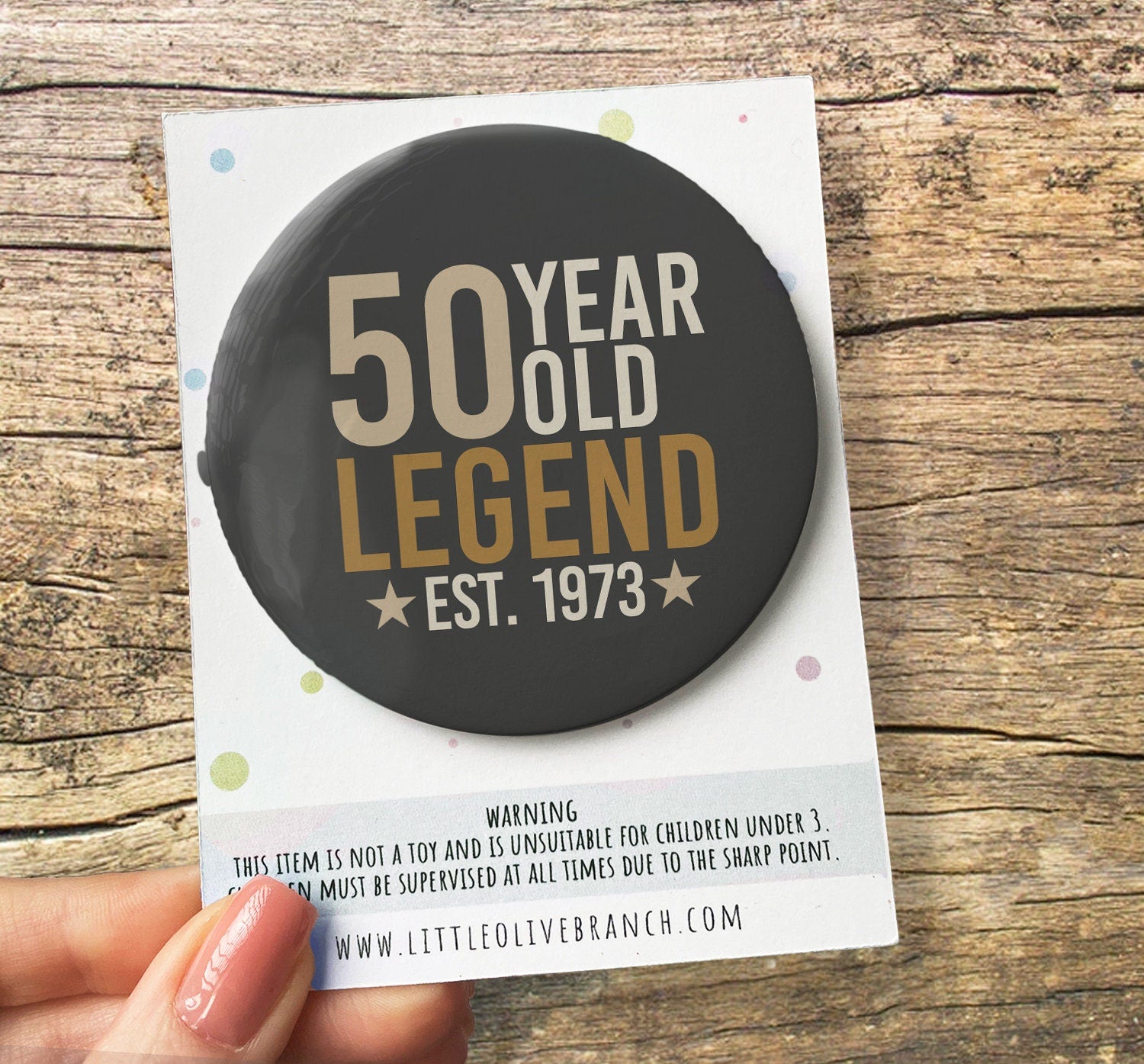 Birthday Age Badge - 50th Birthday Badge - 60th Birthday Badge - Special Birthday Badge