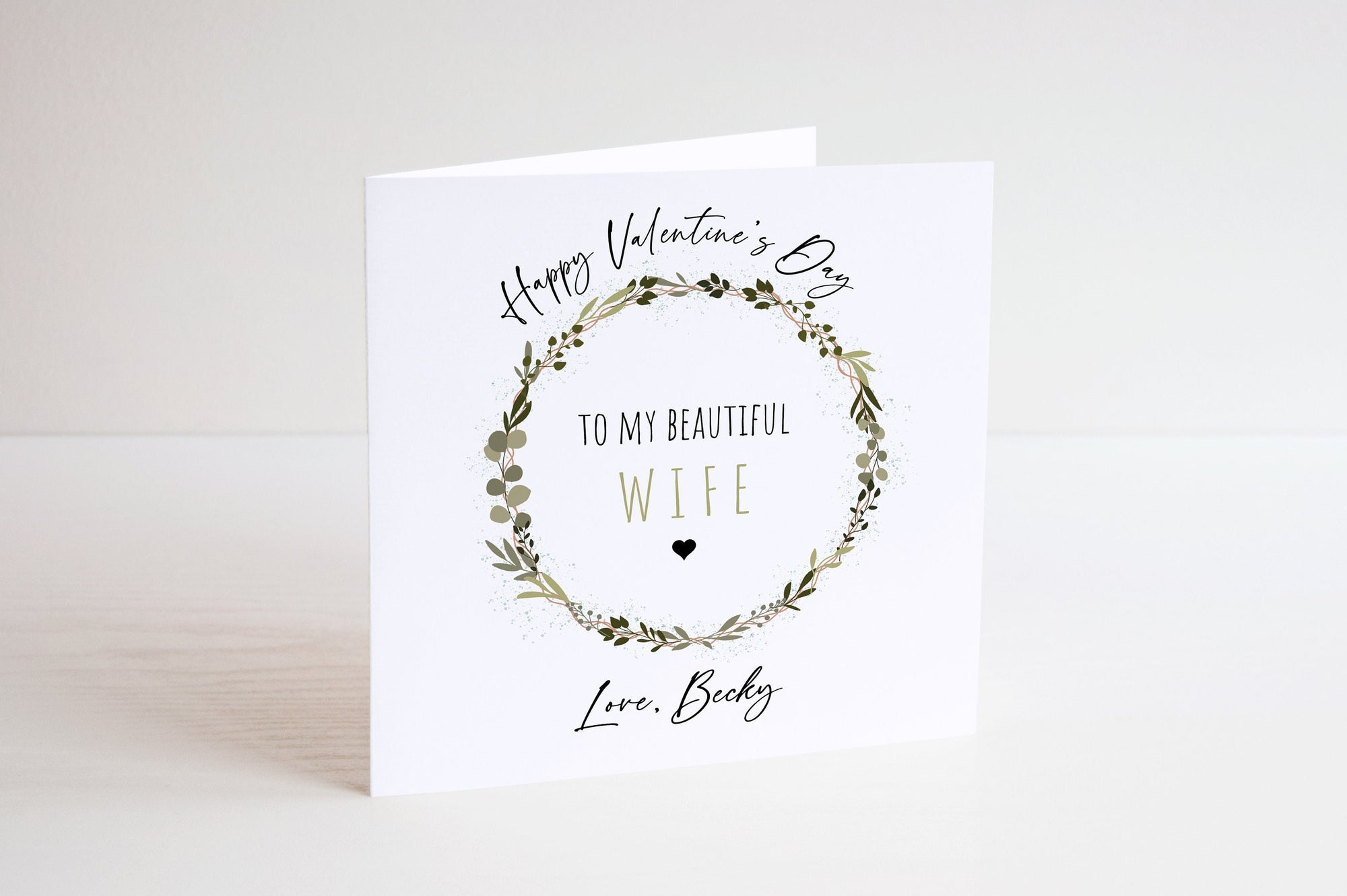 Personalised Valentines Card - Valentine's Day - Couple Card - Girlfriend Card - Wife Card - Fiancée Card - For Her