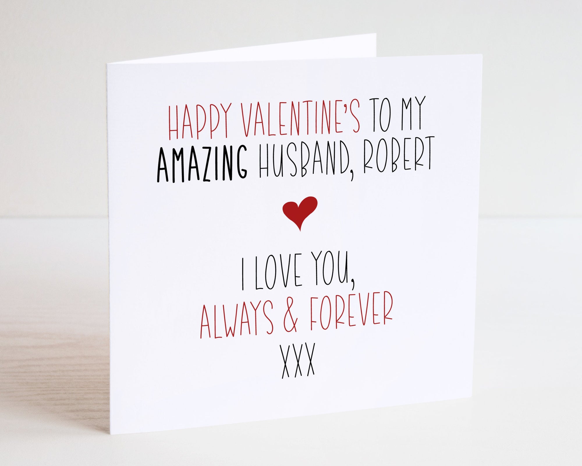 Personalised Valentines Card - Valentine's Day - Couple Card - Husband Card - Wife Card - For Him - For Her