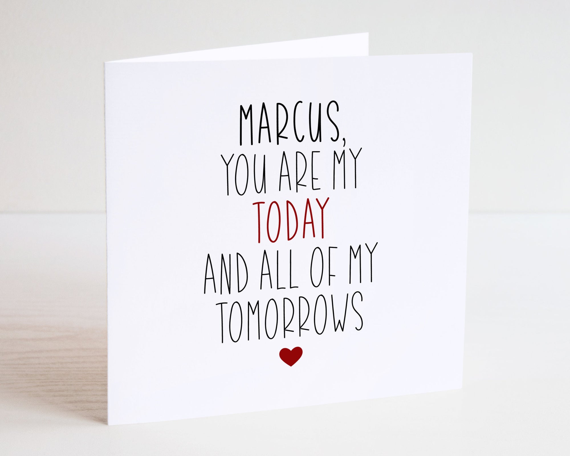 You Are My Today Valentines Card - Valentine's Day - Couple Card - Husband Card - Wife Card - For Him - For Her