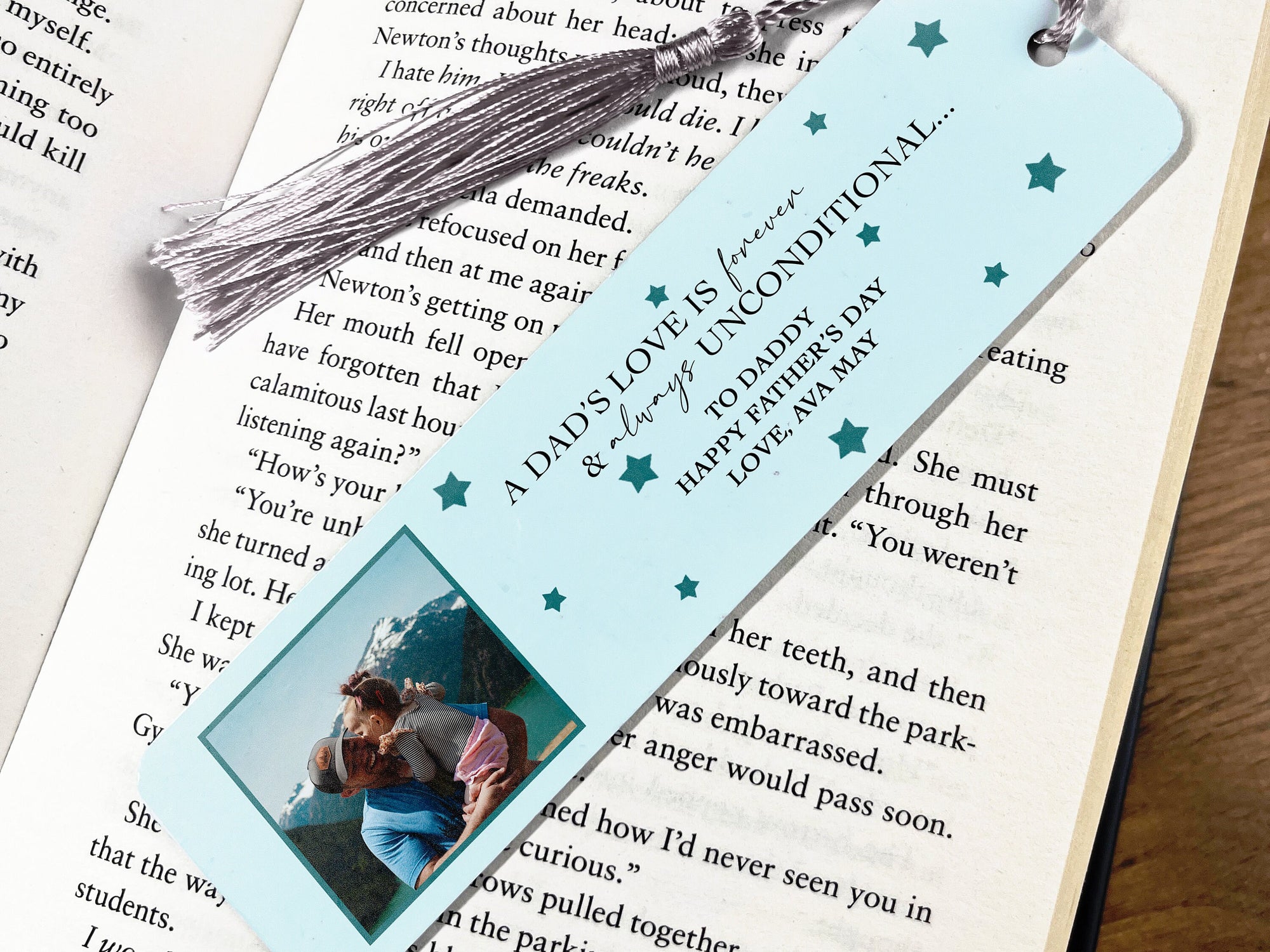 Daddy Photo Bookmark - Personalised Bookmark - Dad Gift - Fathers Day - Gift for Him