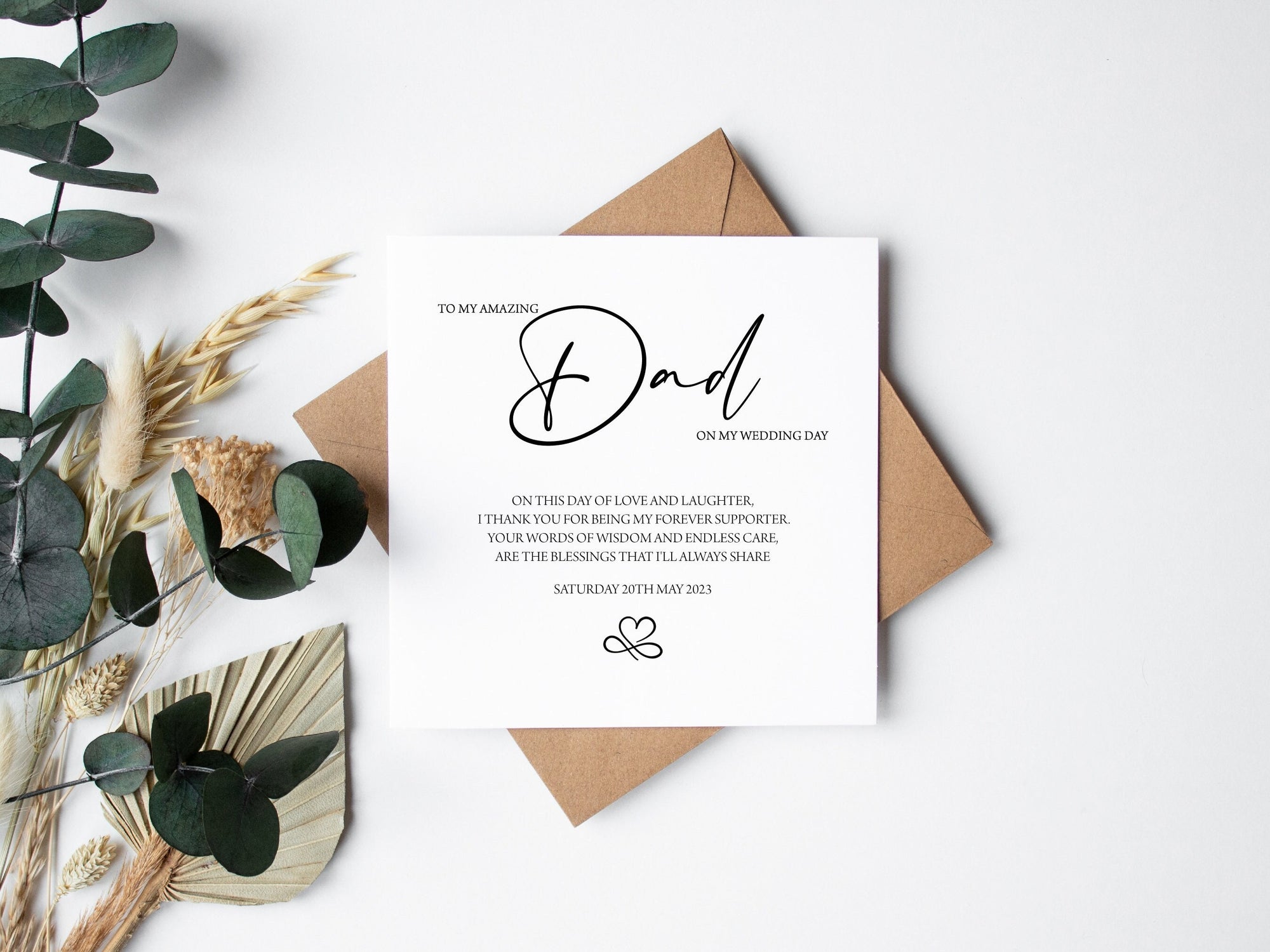 Personalised Father Of The Bride Card - To My Dad Card - Wedding Dad Card - Father Of The Bride