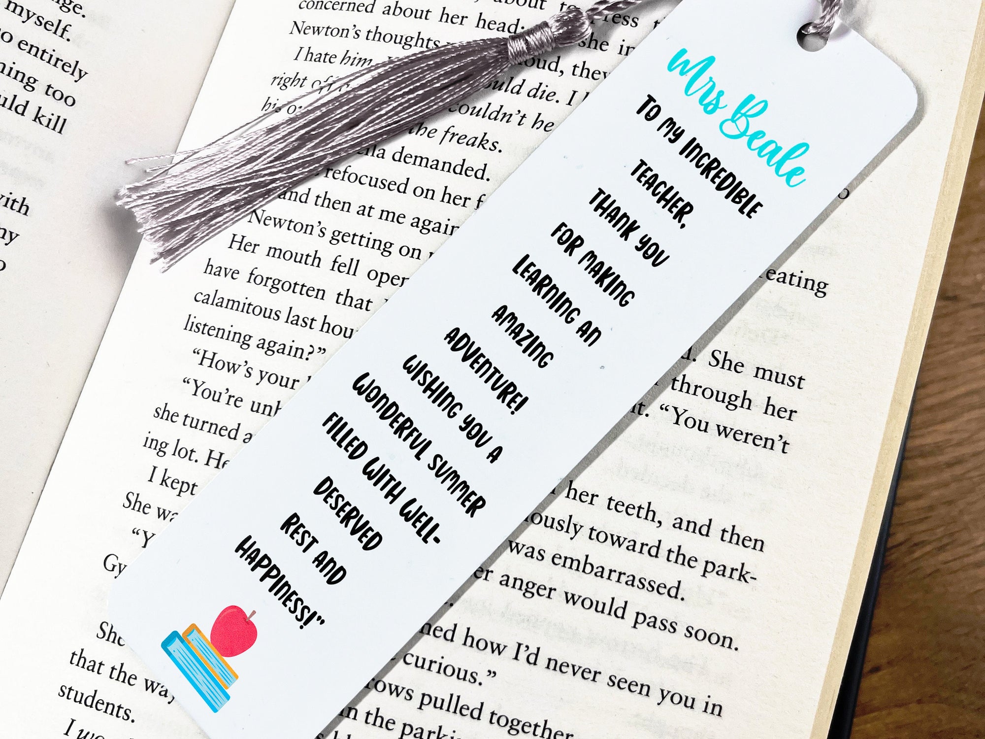 Teacher Bookmark - Personalised Bookmark - End of Term Gift - Gift For Teacher