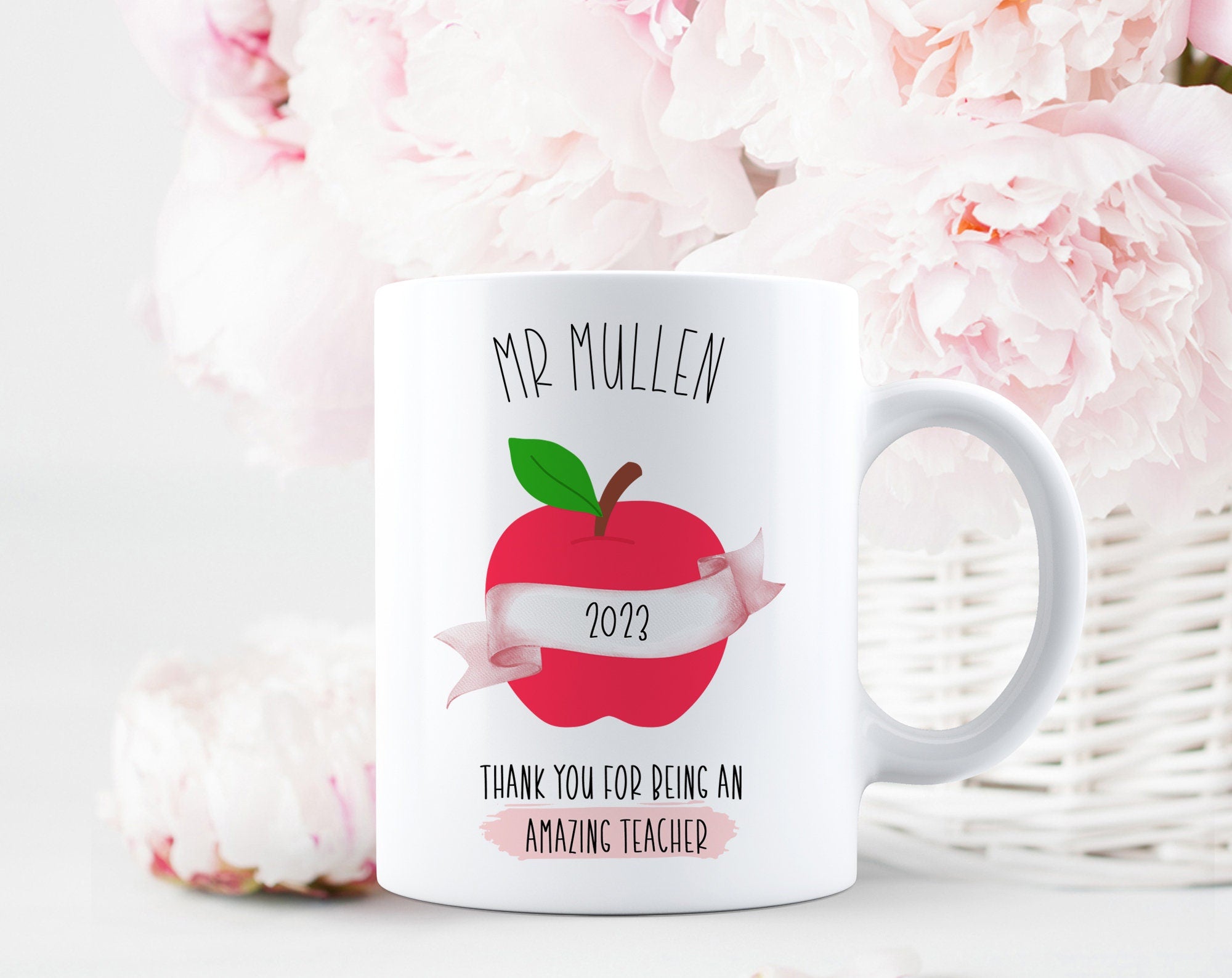 Personalised Thank You Teacher Mug - Teacher Gift - End Of Term Gift