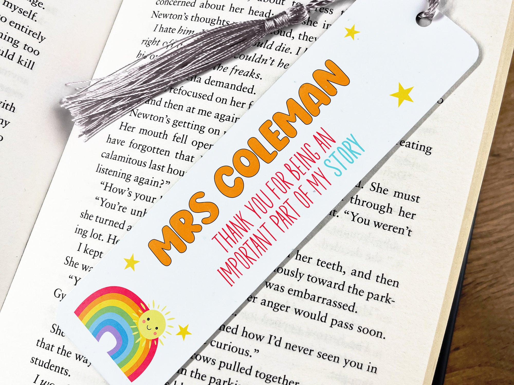 Teacher Bookmark - Personalised Bookmark - End of Term Gift - Gift For Teacher