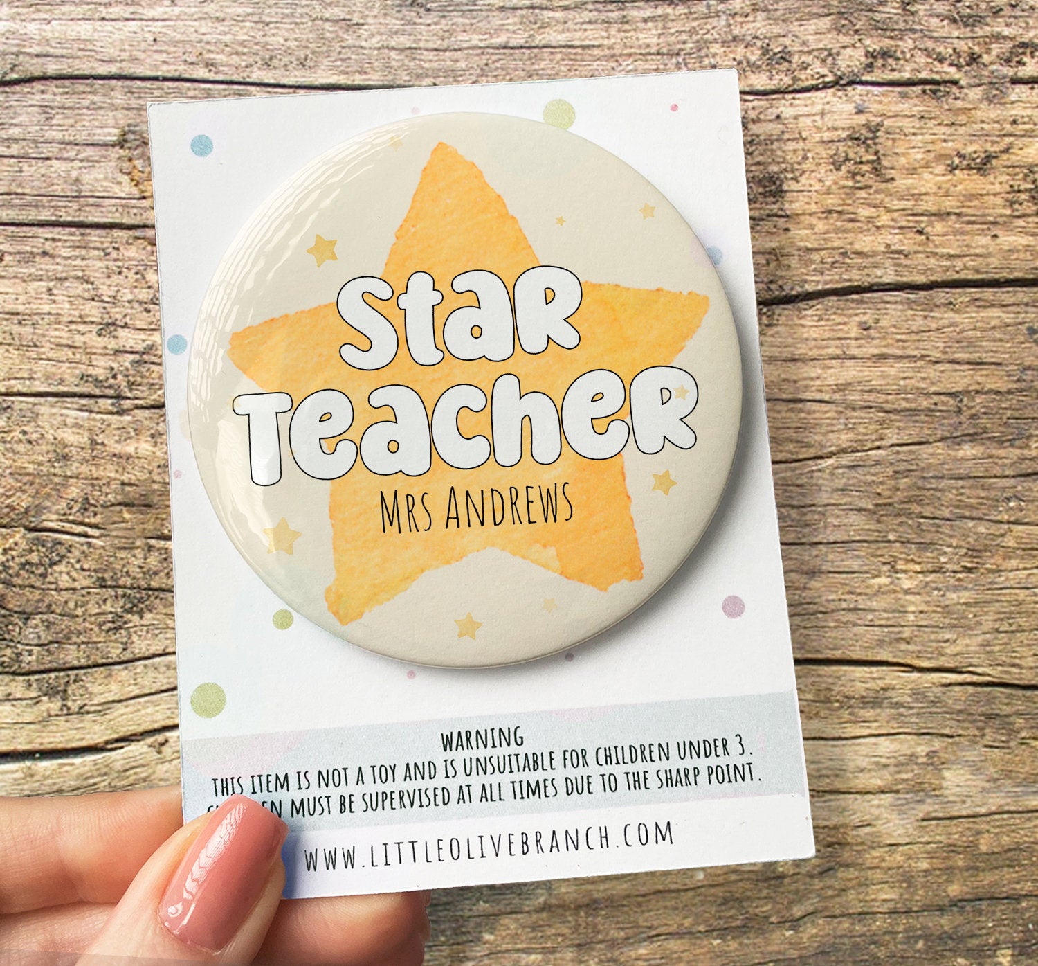 Star Teacher Badge - Teacher Gift - Thank You Teacher