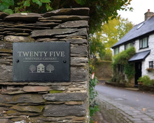 Engraved Slate House Number Sign - Slate Plaque - Rustic Sign - House Plaque - House Sign - Number Plaque