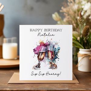 Personalised Cocktail Birthday Card - Happy Birthday - Birthday Card - Adult Birthday Card - Friend Birthday Card