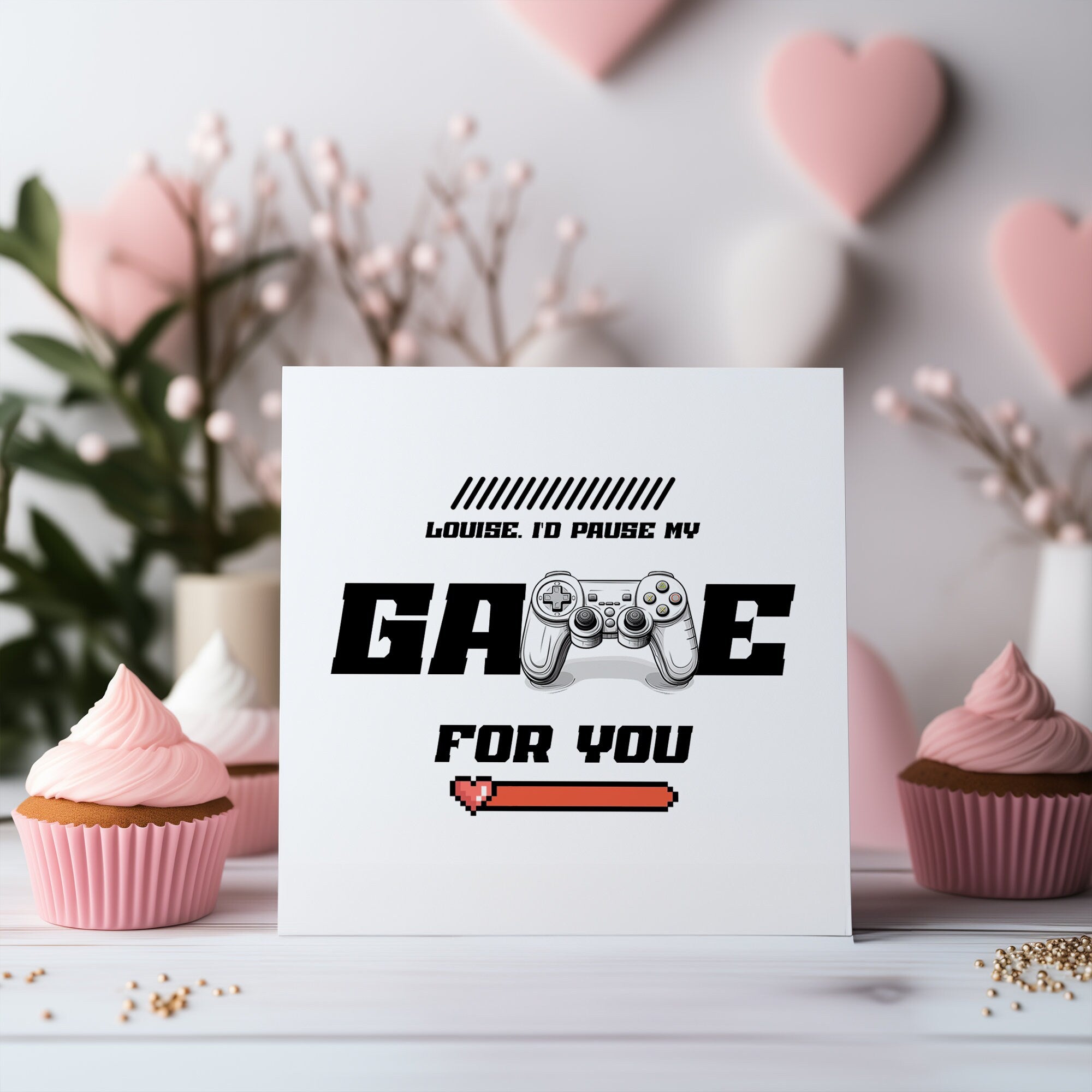 Valentine's Day Gaming Card - Valentine's Day - Couple Card - Husband Card - Wife Card - Boyfriend Card