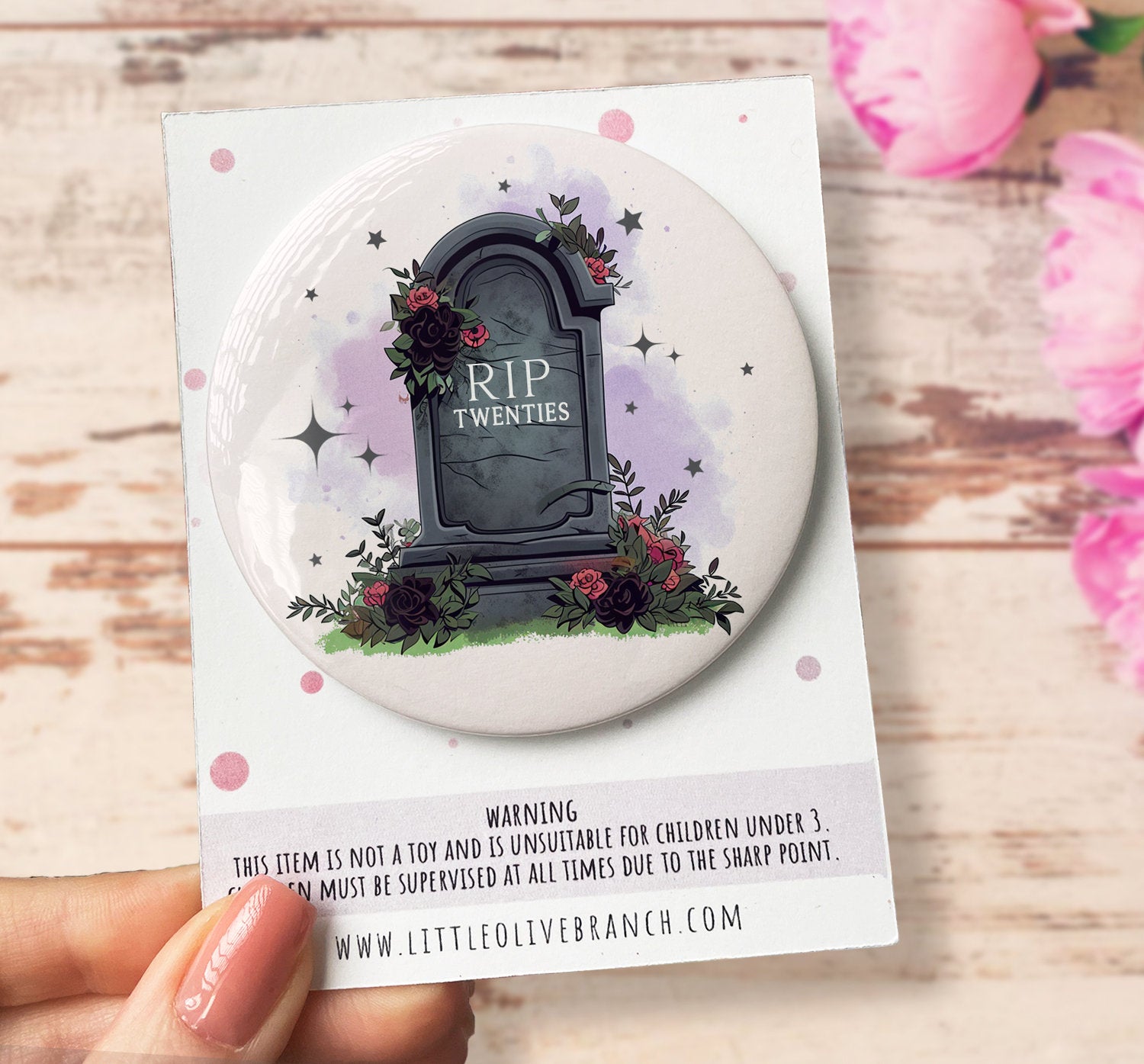 Birthday RIP Twenties Badge - Hello Thirty - 30th Birthday Badge - Special Birthday Badge - Thirtieth Birthday Card