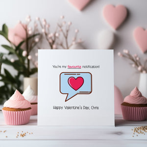 Valentine's Day Favourite Notification Card - Valentine's Day - Couple Card - Husband Card - Wife Card - Boyfriend Card