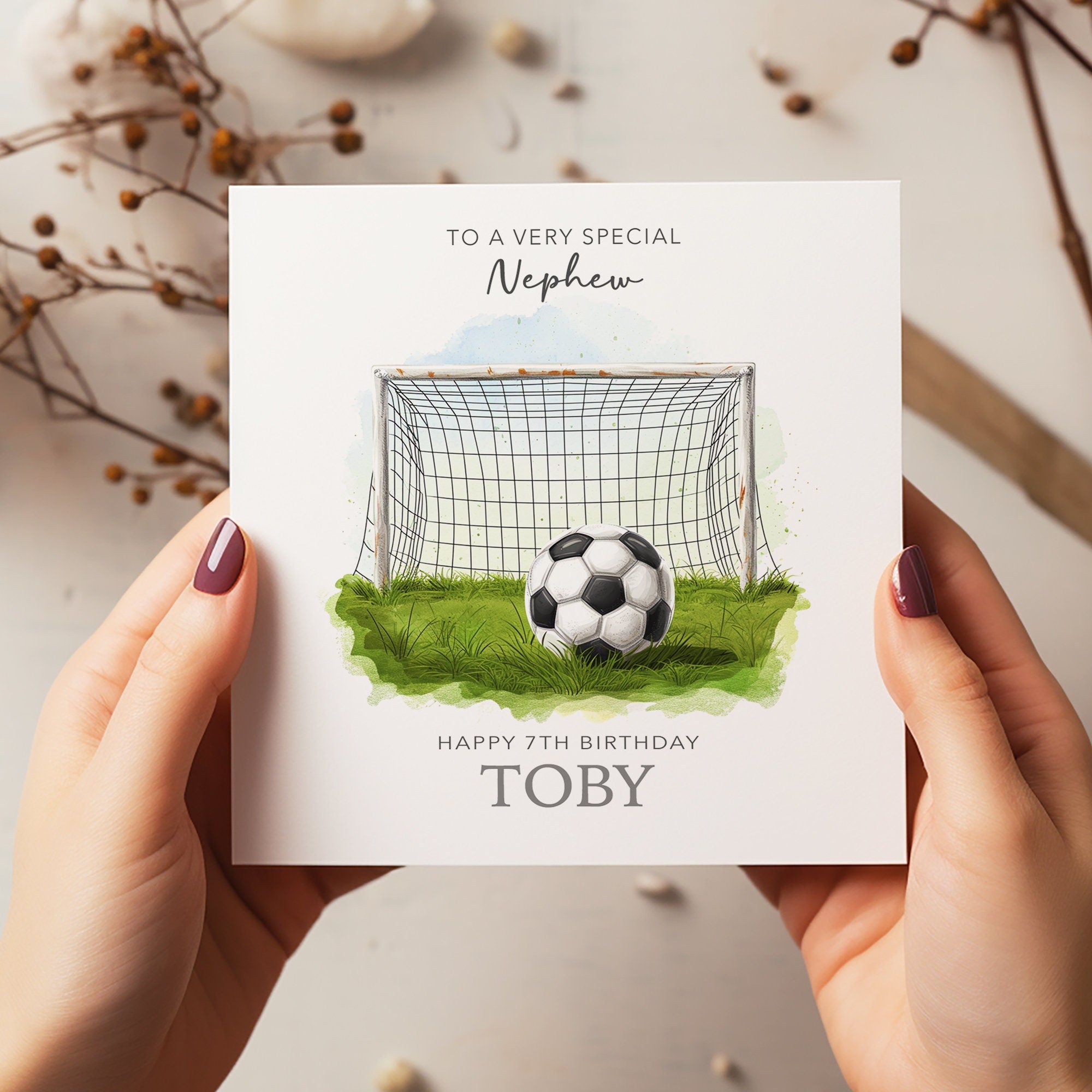 Personalised Football Birthday Card - Happy Birthday - Kids Birthday Card