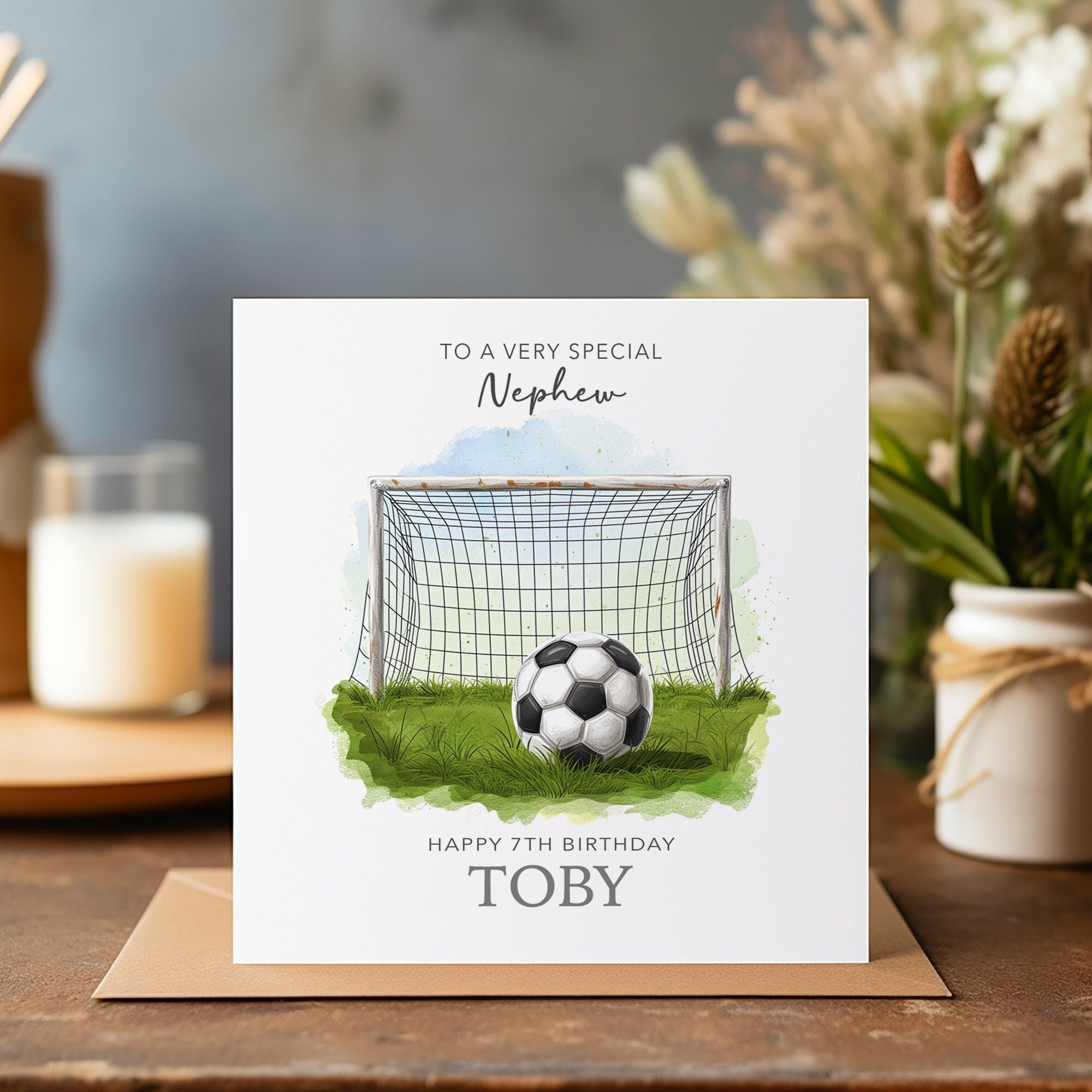 Personalised Football Birthday Card - Happy Birthday - Kids Birthday Card