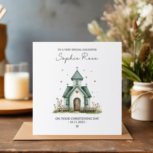 Personalised Christening Card - Church Christening