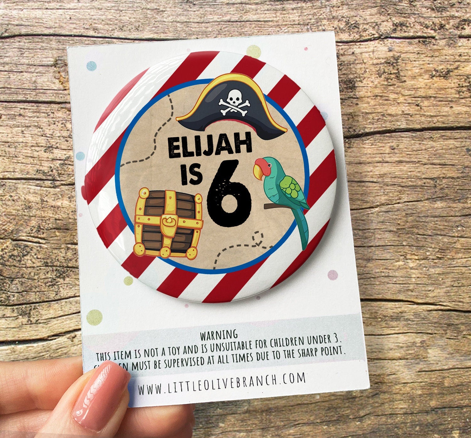 Birthday Pirate Badge - Birthday Boy - Birthday Badge