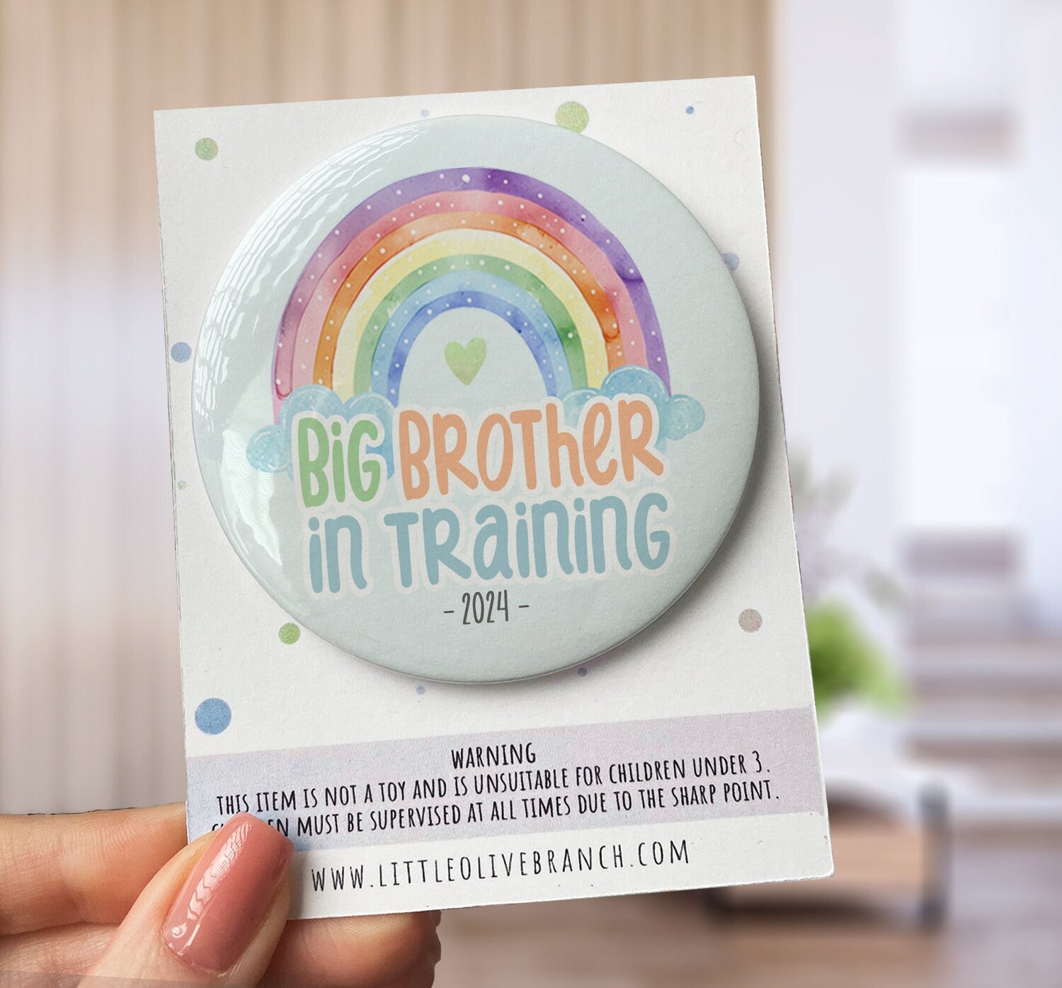 Personalised Big Brother Announcement Badge - First Time Parents - New Baby - Surprise Pregnancy - Pregnancy reveal - Big Brother