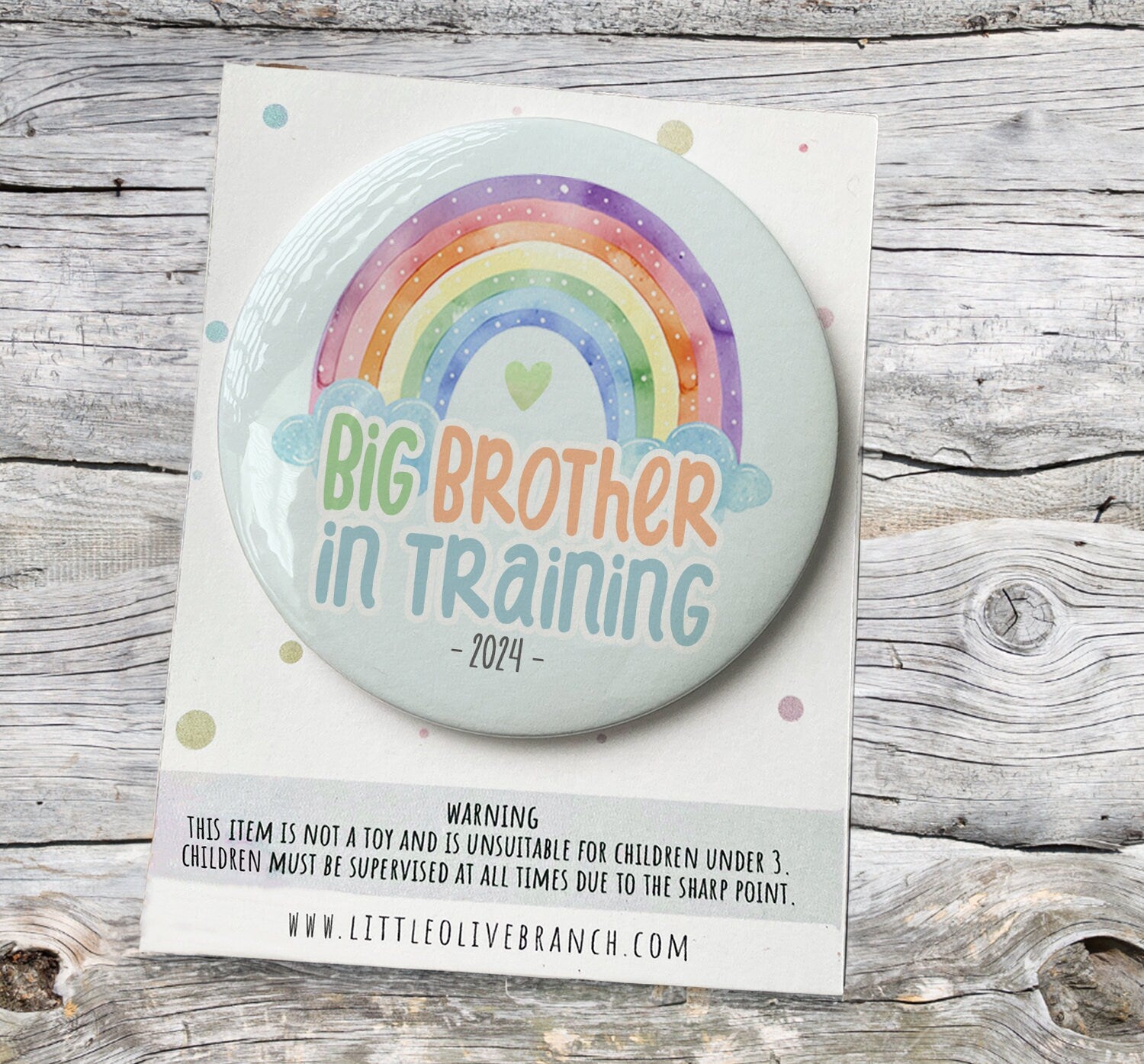 Personalised Big Brother Announcement Badge - First Time Parents - New Baby - Surprise Pregnancy - Pregnancy reveal - Big Brother