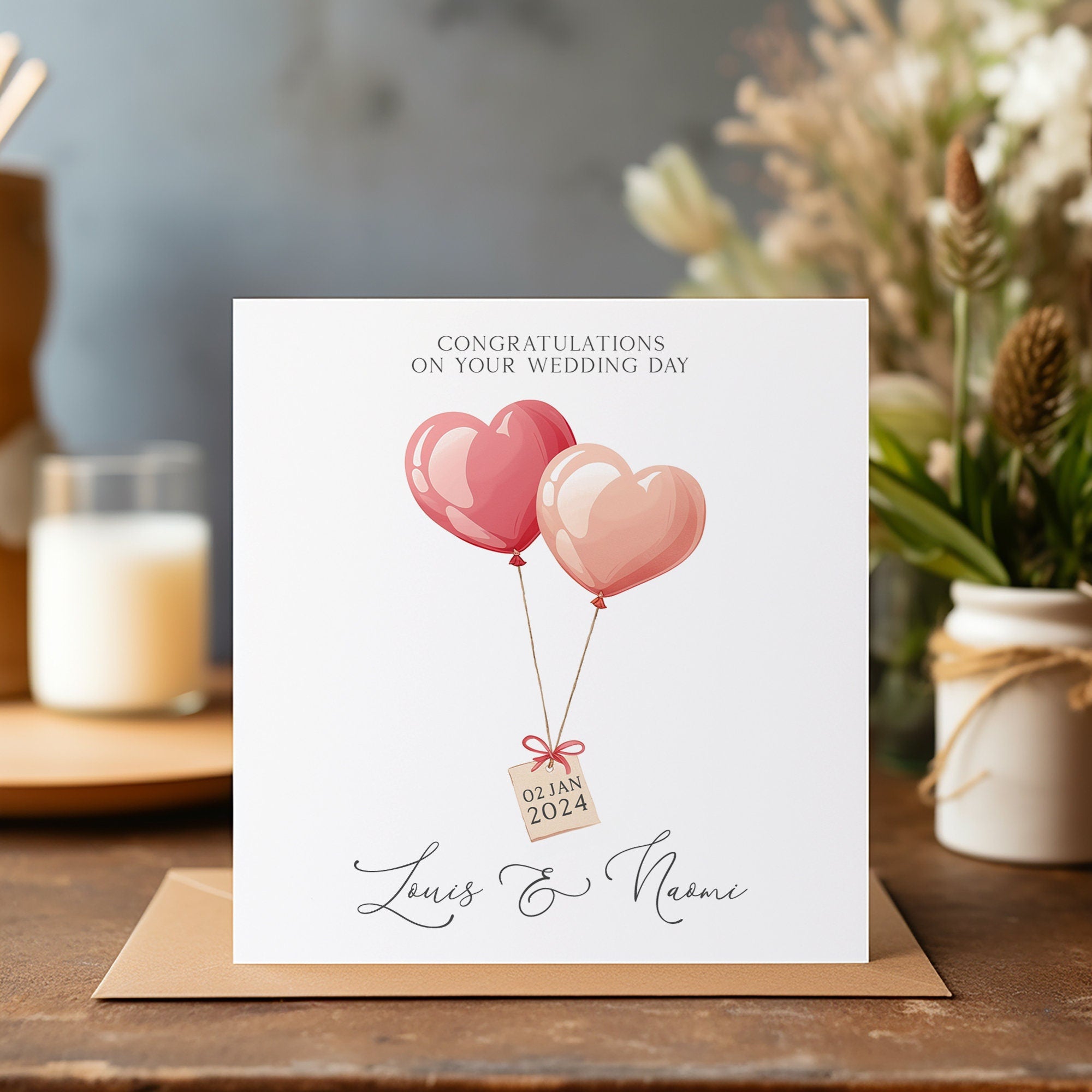 Personalised Wedding Card - Wedding Day Card - Wedding Card - Mr & Mrs Card - Newlyweds Bride and Groom - Newlyweds