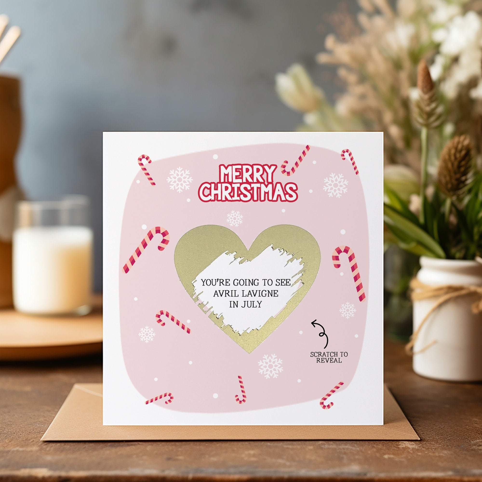 Personalised Scratch Surprise Christmas Card - Surprise Christmas Gift - Travel Christmas Gift - Christmas Scratch Card - Christmas Card