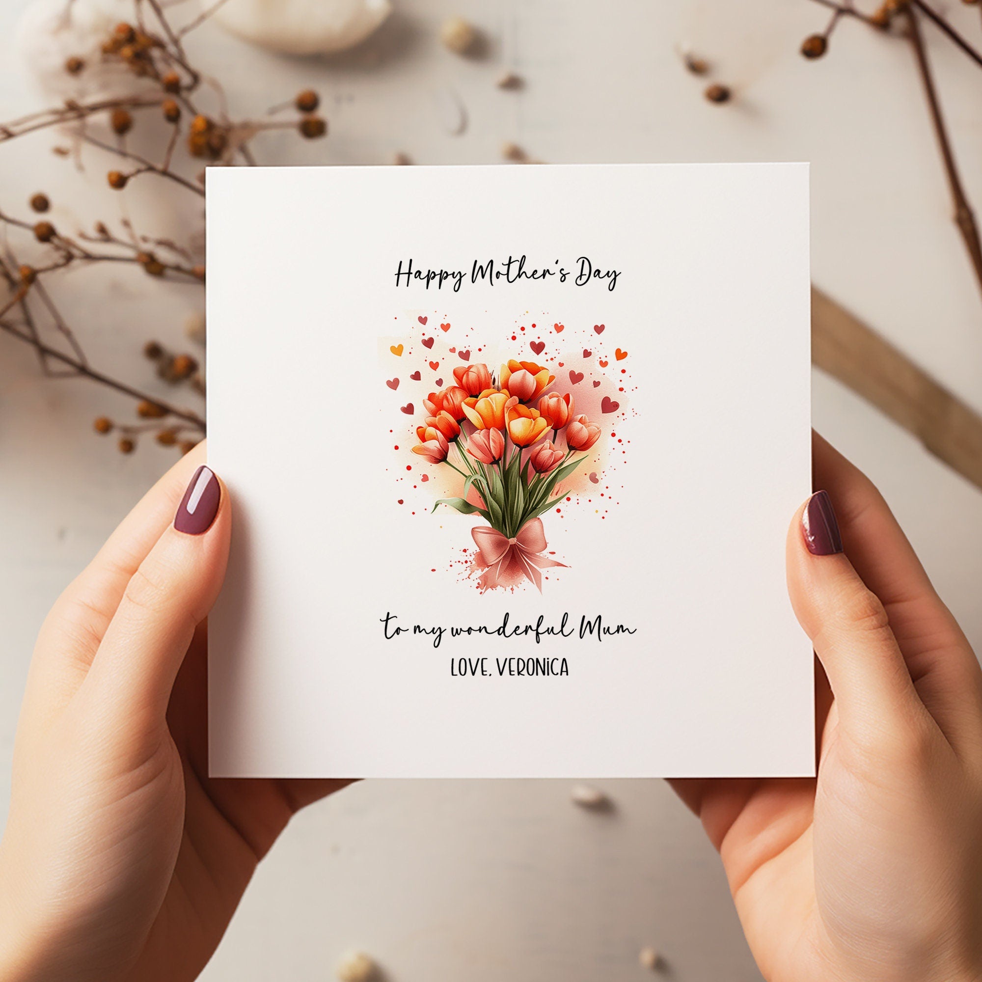 Happy Mother's Day Personalised Card - Mum Card