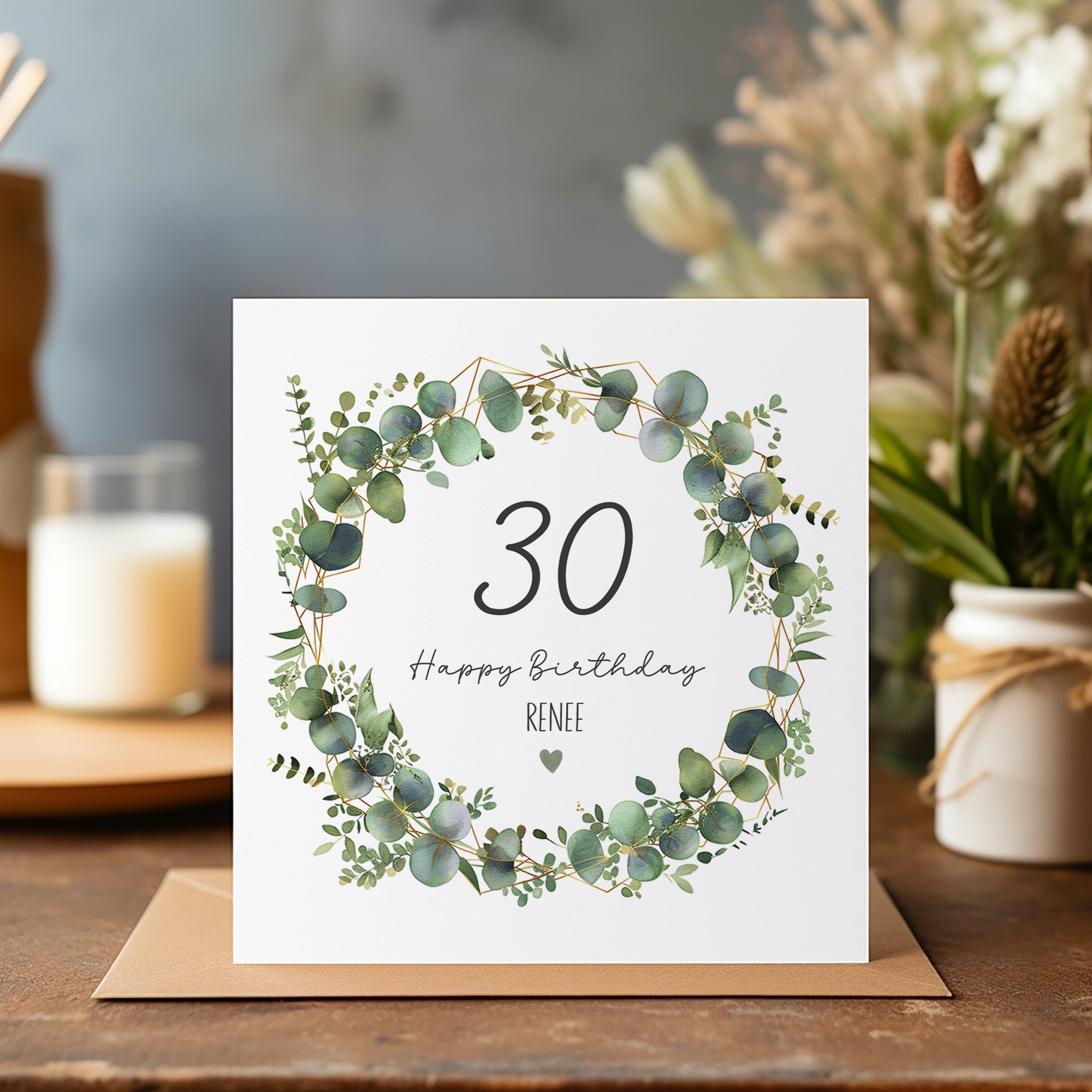 Birthday Age Card - 50th Happy Birthday - 60th Birthday Card - 70th Card - C144