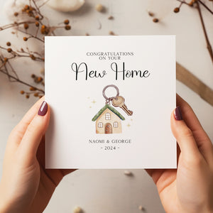 Personalised New Home Card - New Home Gift - Congratulations On Your New Home - Happy Moving Day - New Home Card For Friends - C108